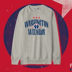Gray Washington Wizards Crewneck Sweatshirt